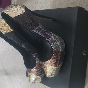 Glitter Heels, worn once!